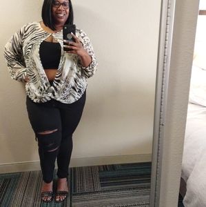 Sheer Animal Print top